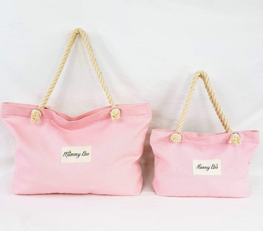 Mother and Daughter Matching Tote Bags